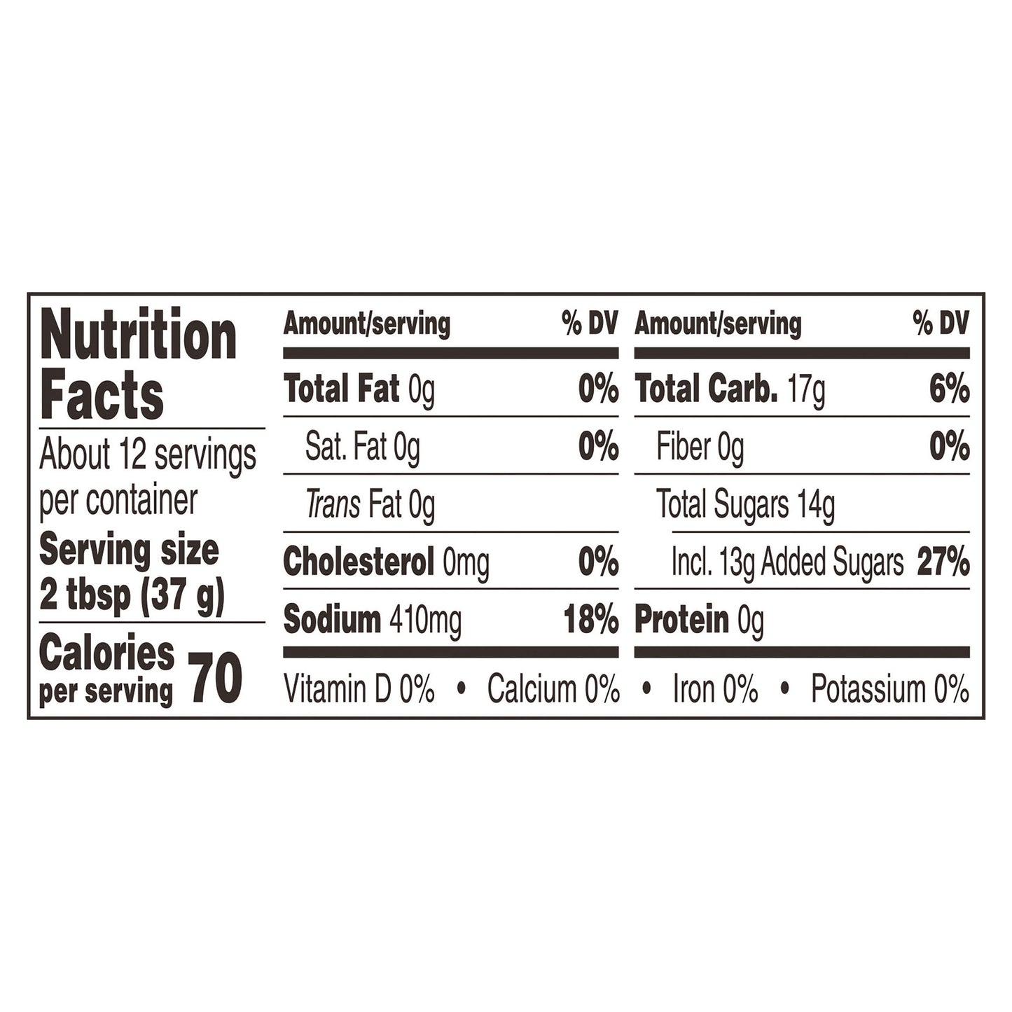 Buffalo Wild Wings Honey BBQ Sauce 12 fl oz
