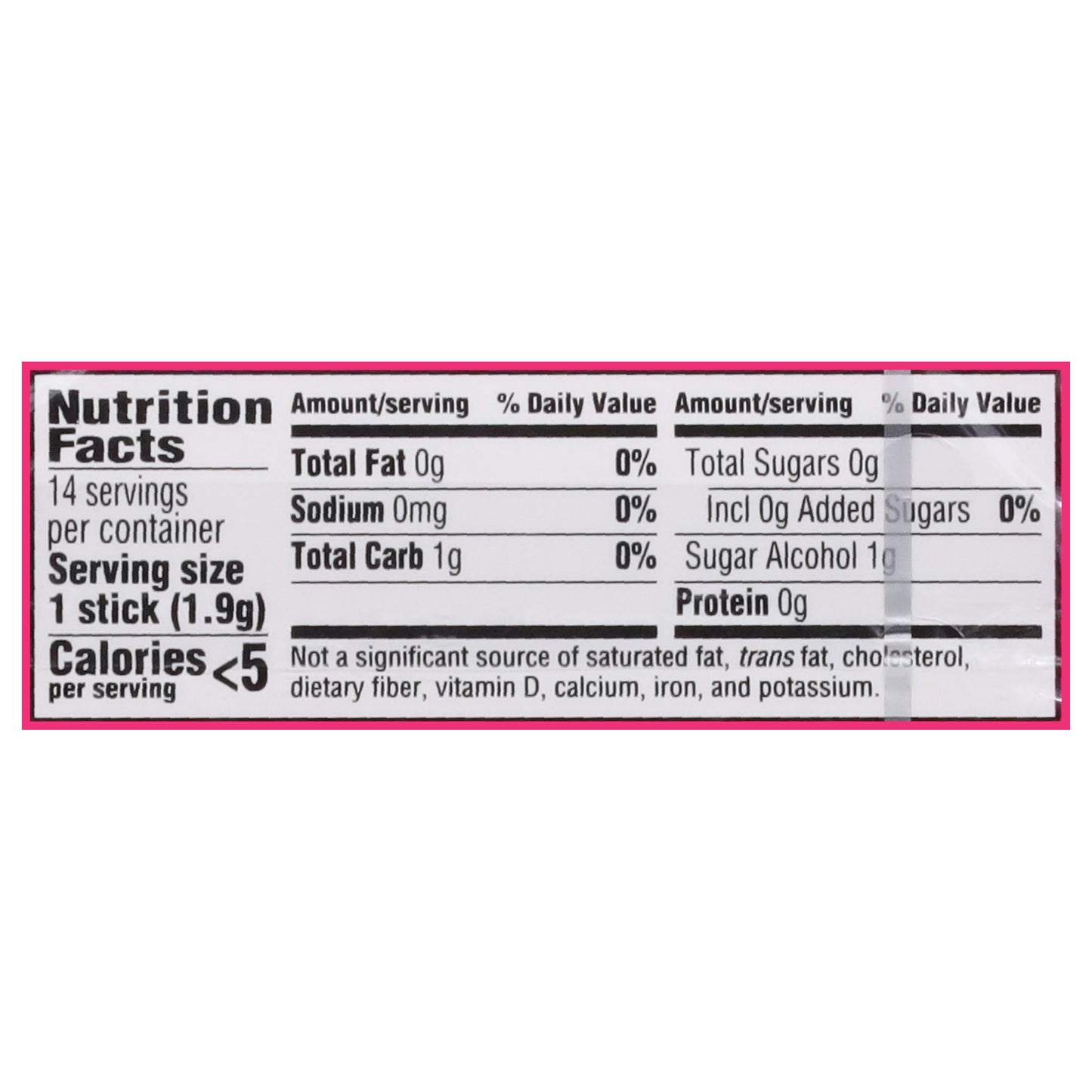 Trident Sugar Free Bubblegum Gum 14 ea