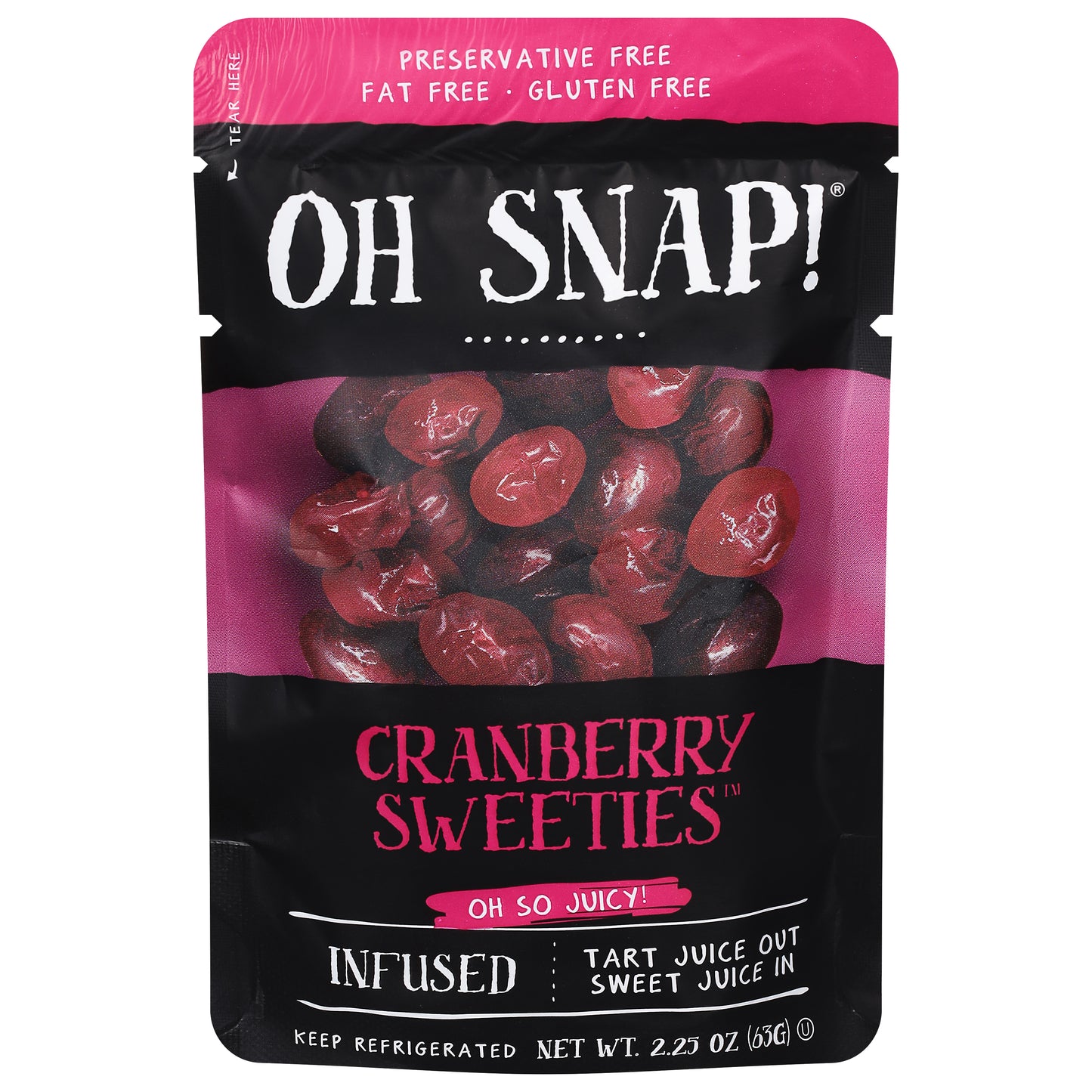 Oh Snap! Infused Cranberry Sweeties 2.25 oz