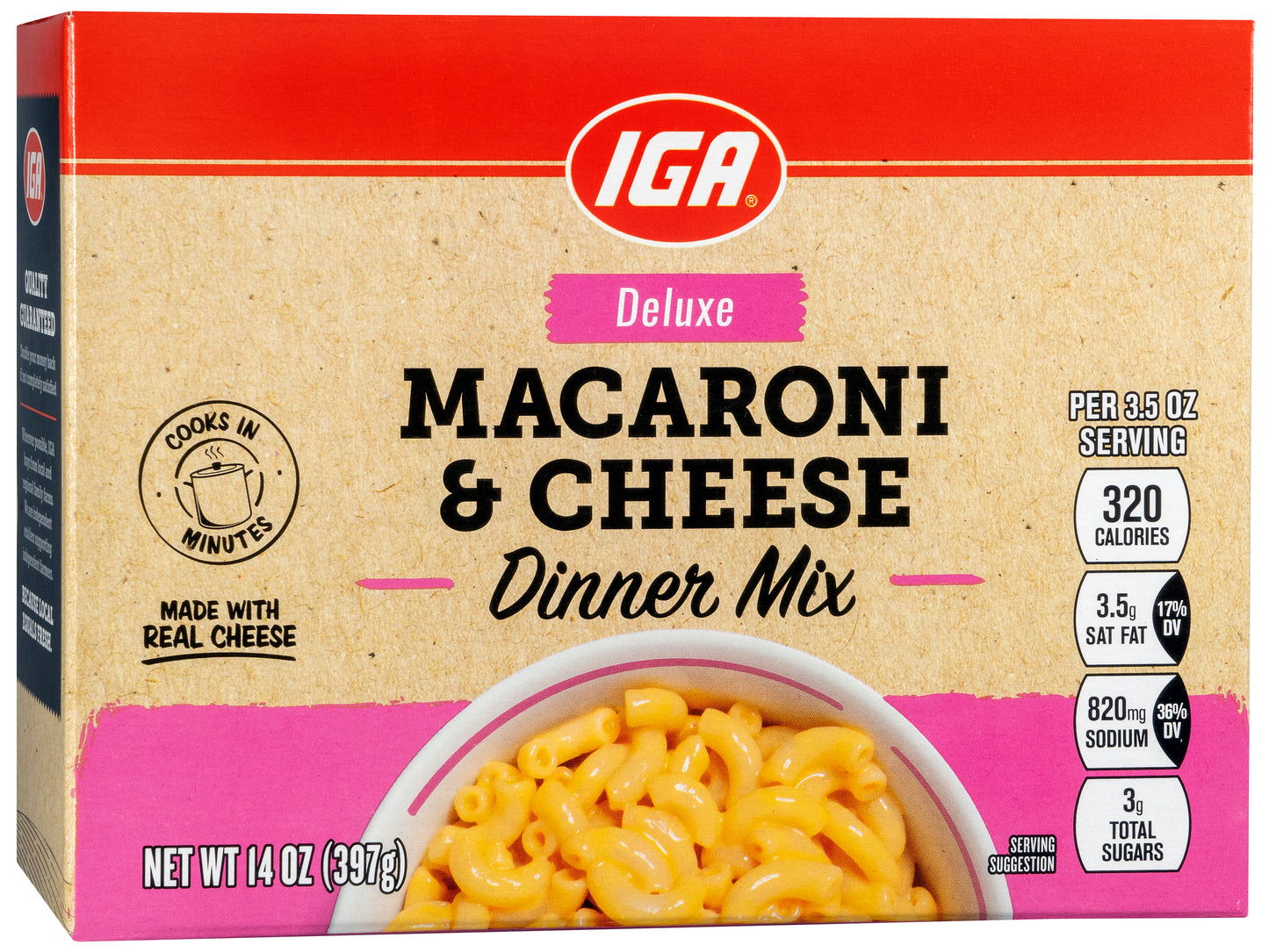 MAC AND CHEESE DINNER MIX DELUXE 14 OZ