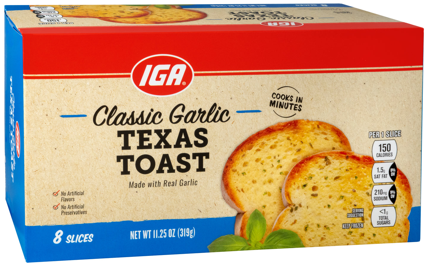 GARLIC BREAD TEXAS TOAST 8 CT BOX FRZ 11.25 OZ