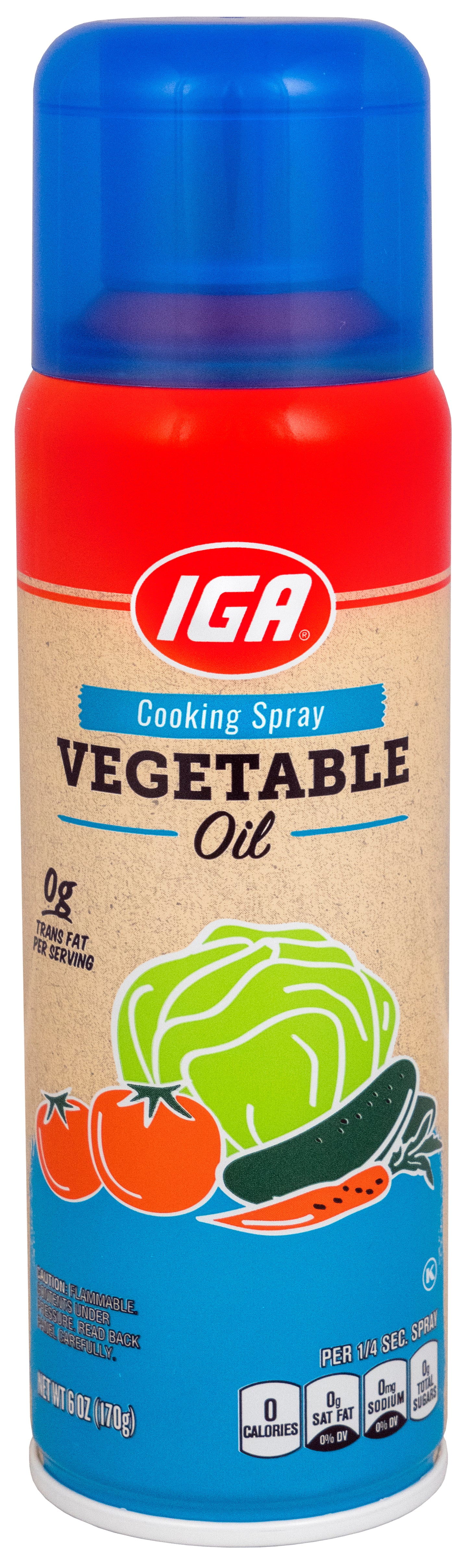 COOKING SPRAY VEGETABLE OIL 6 OZ