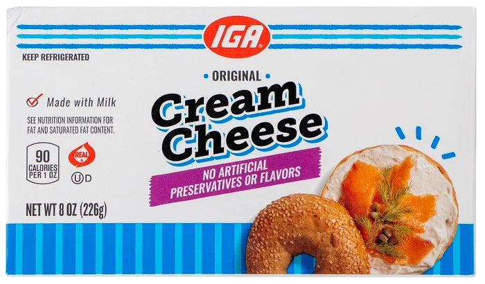 IGA CREAM CHEESE 8 OZ BOX