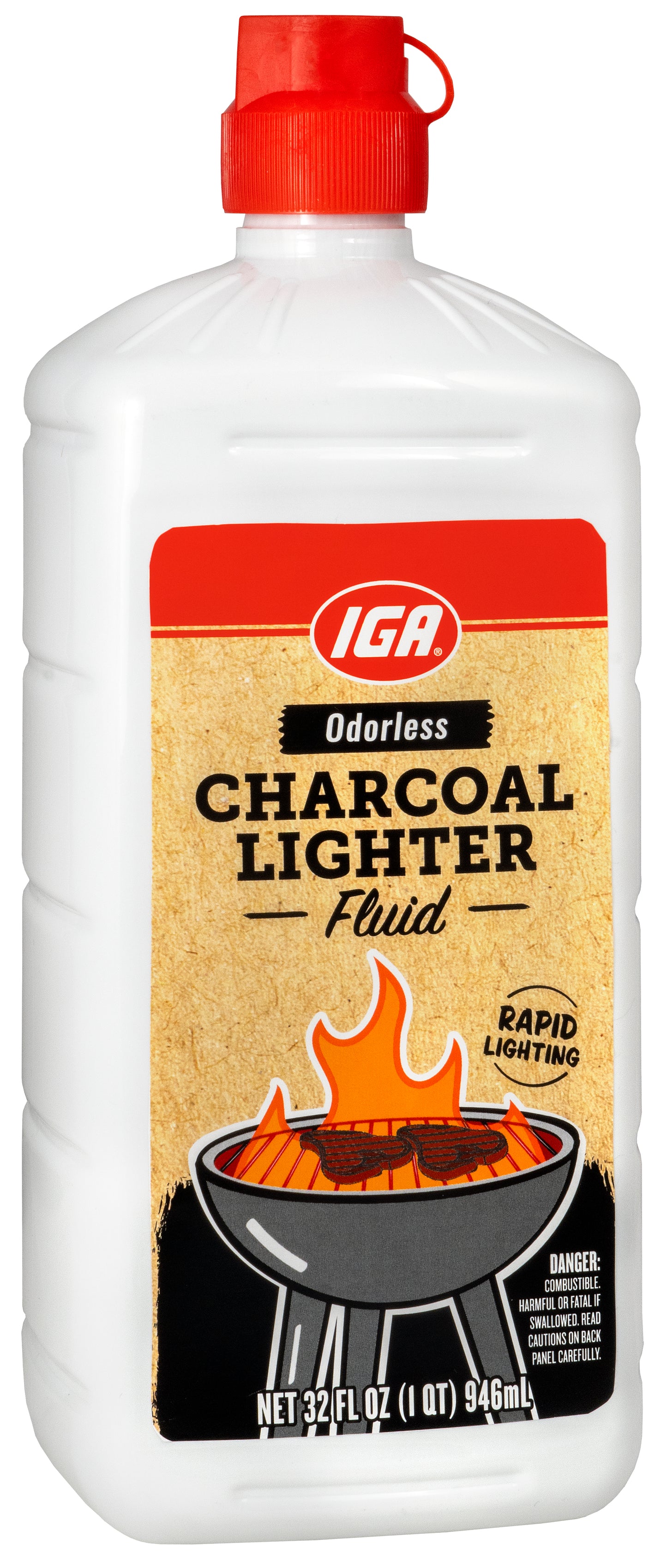 CHARCOAL LIGHTER FLUID ODORLESS PLASTIC 32 OZ