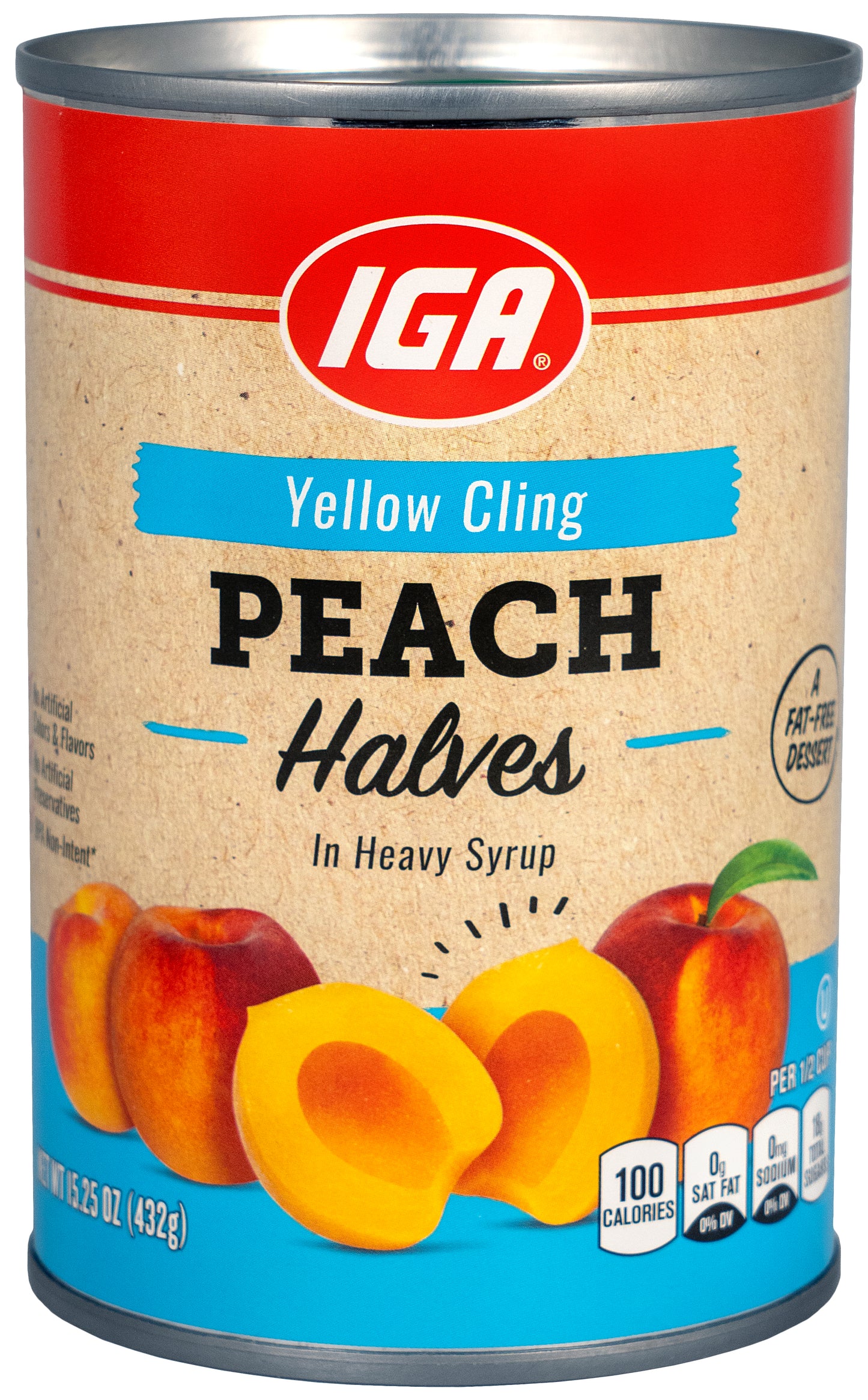 PEACH HALVES HS YC 15.25 OZ