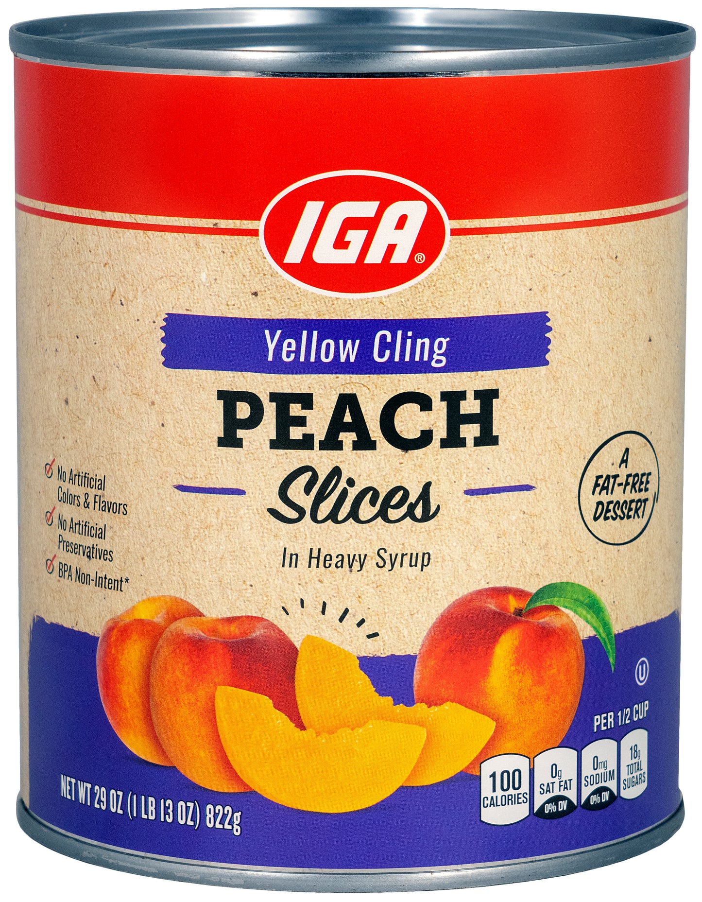 PEACH SLICES HS YC 29 OZ