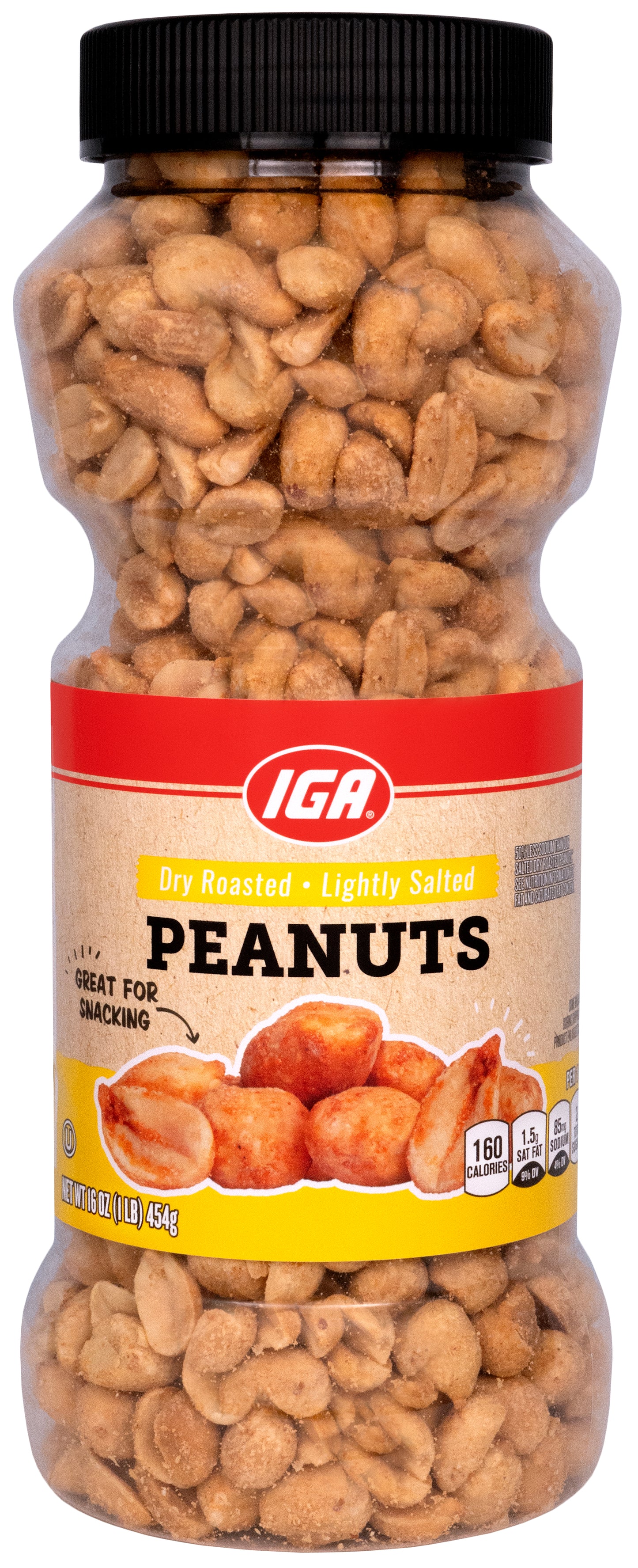 PEANUTS DRY ROASTED LIGHTLY SALTED 16oz