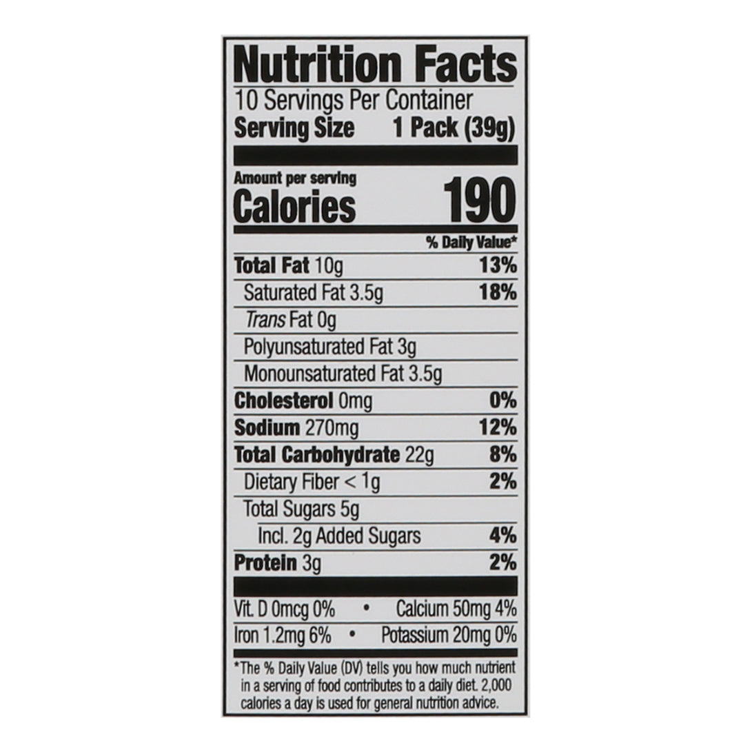 Lance Captain's Wafers Cream Cheese & Chives Sandwich Crackers 10 - 1.37 oz Packs