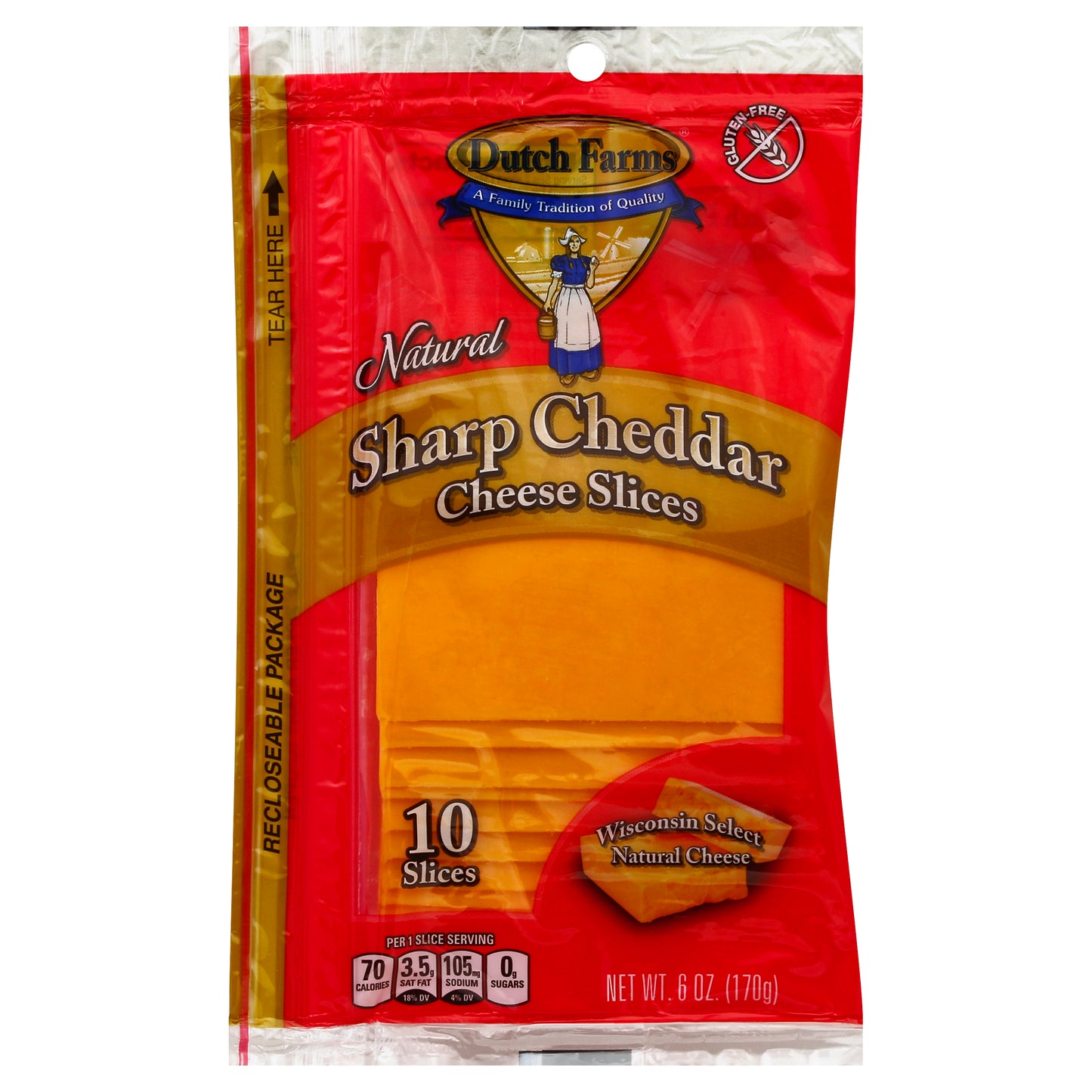 Dutch Farms Cheese Slices 10 ea - Sharp Slice
