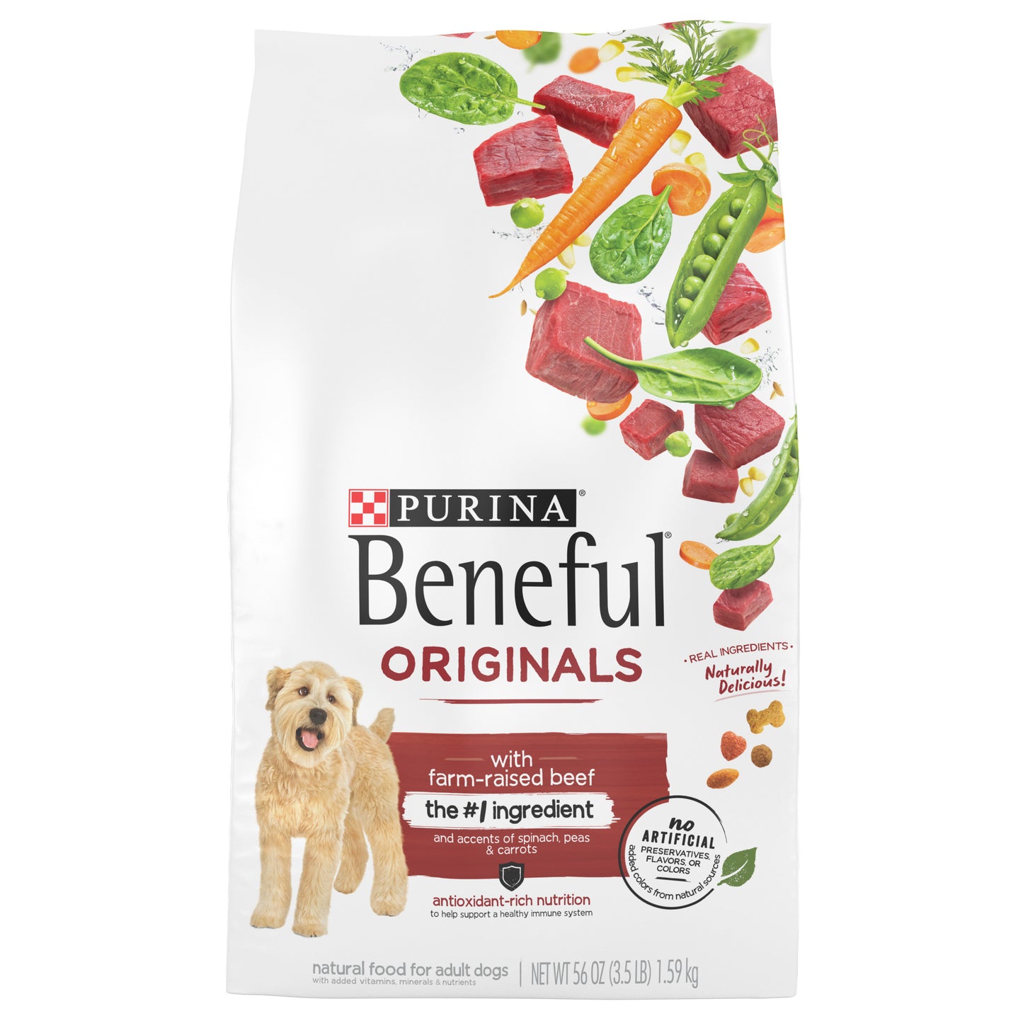 Purina Beneful Originals With Farm-Raised Beef, With Real Meat Dog Food - 3.5 lb. Bag