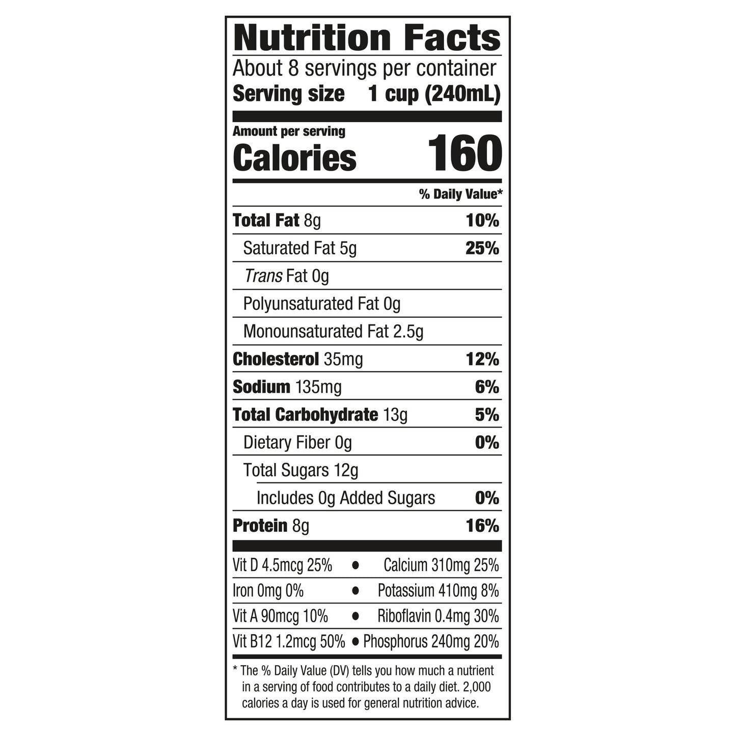 Horizon Organic High Vitamin D Whole Milk, High Vitamin D Milk, 64 FL OZ Half Gallon Carton