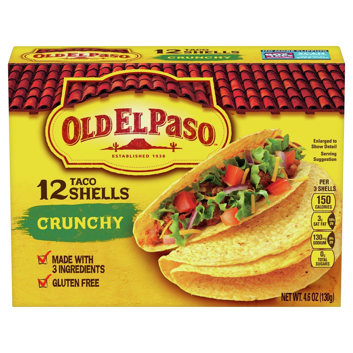 Old El Paso Crunchy Taco Shells, Gluten-Free, 12 ct., 4.6 oz.