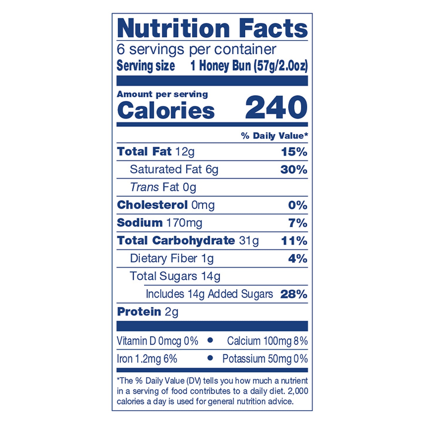 Tastykake Iced Honey Buns, Individually Wrapped Iced Pastry Snacks, 6 Count