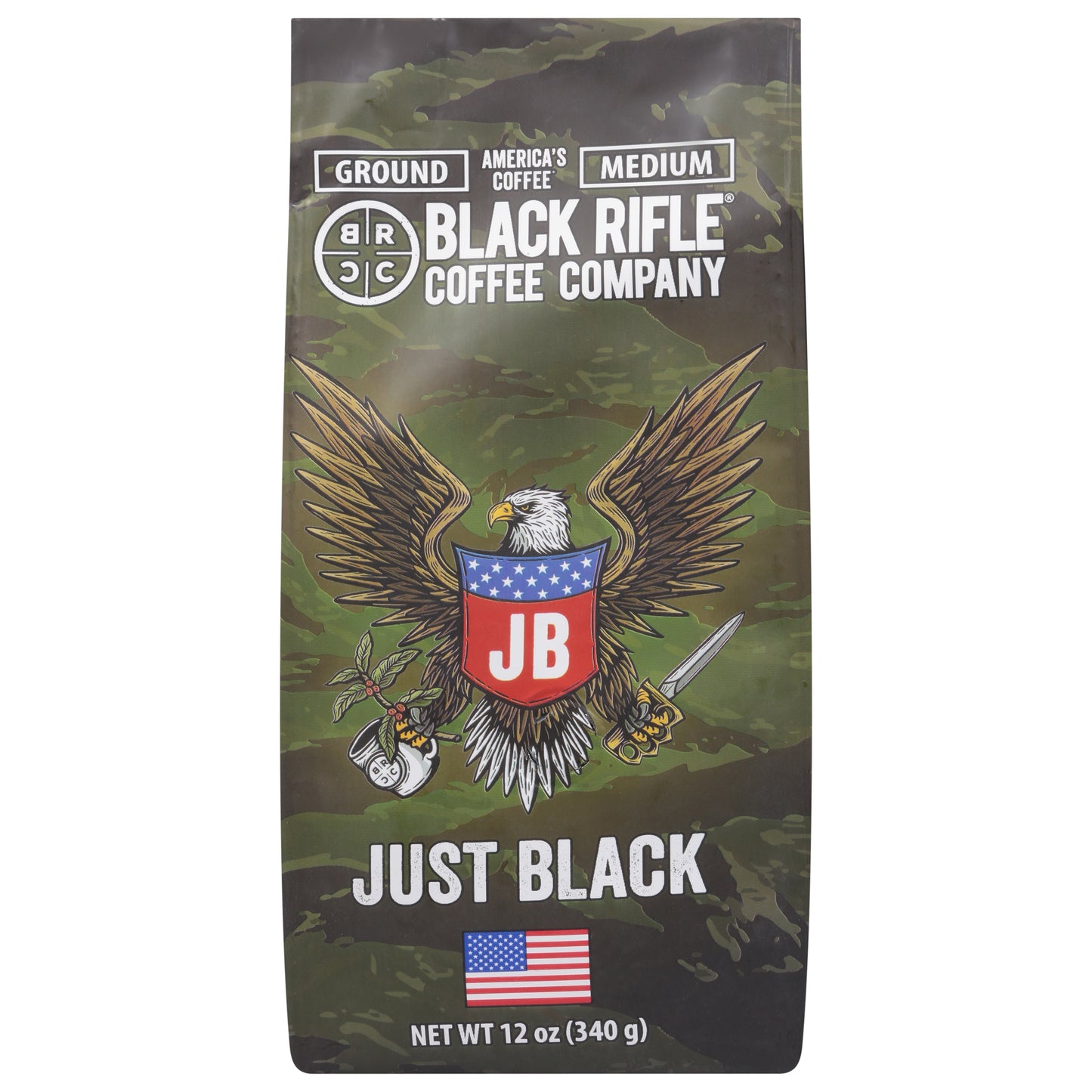 Black Rifle Coffee Company Ground Medium Just Black Coffee 12 oz