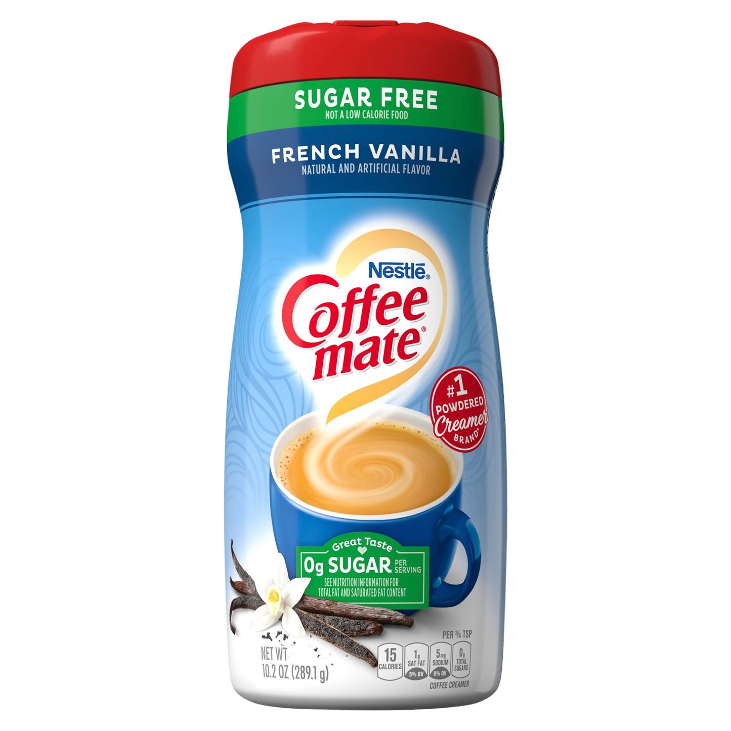 NESTLE COFFEE-MATE Sugar Free French Vanilla Powder Coffee Creamer 10.2 oz. Canister