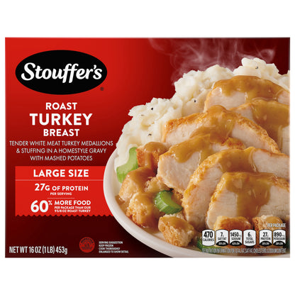 Stouffer's Large Size Roast Turkey Breast Frozen Meal, 16 Ounce