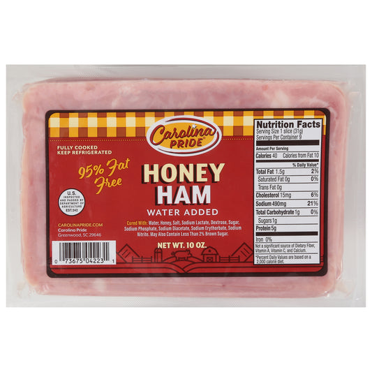 Carolina Pride Water Added Honey Ham 10 oz