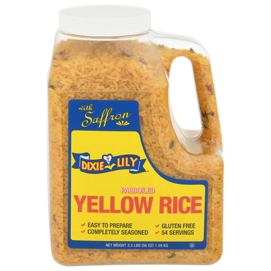 Dixie Lily Parboiled Yellow Rice with Saffron 56 oz