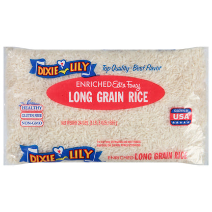Dixie Lily Enriched Extra Fancy Long Grain Rice 24 oz
