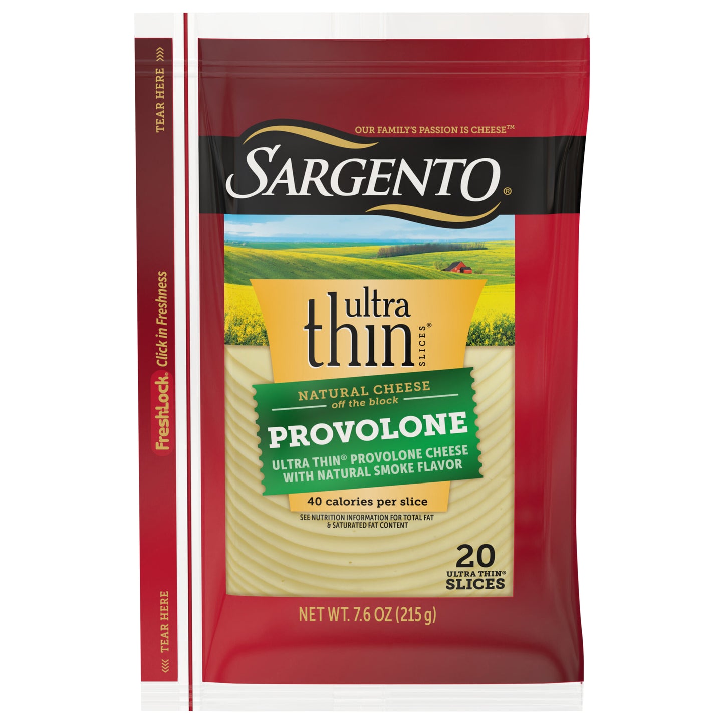 Sargento® Provolone Natural Cheese with Natural Smoke Flavor Ultra Thin® Slices, 20 slices