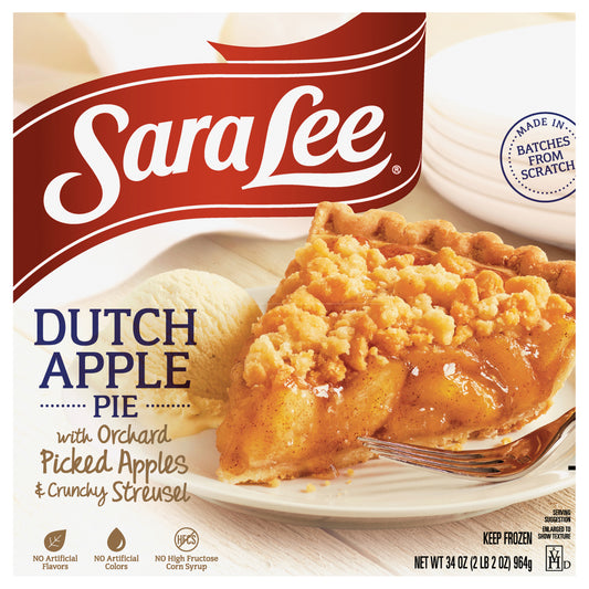 Sara Lee® Traditional Fruit Pie 9" Unbaked Dutch Apple 34oz
