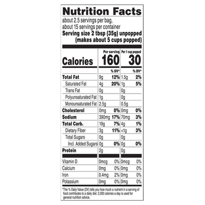 Orville Redenbacher's Ultimate Butter Popcorn, 3.29 Ounce Classic Bag, 6-Count, Pack of 6