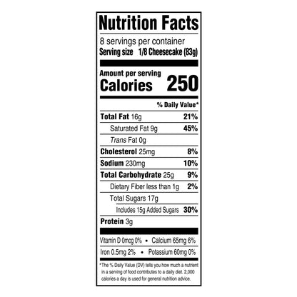 Sara Lee® French Style Cheesecake 7" Classic 23.5oz