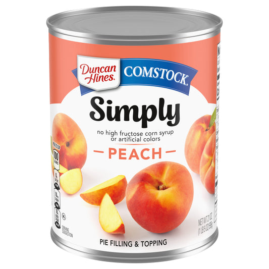 Duncan Hines Comstock Peach Pie Filling and Topping, 21 oz.