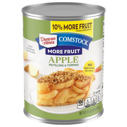 Duncan Hines Comstock More Fruit Apple Pie Filling and Topping, 21 oz.
