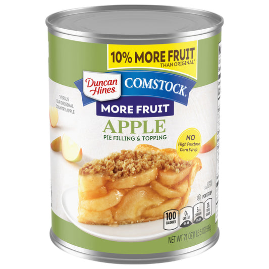 Duncan Hines Comstock More Fruit Apple Pie Filling and Topping, 21 oz.