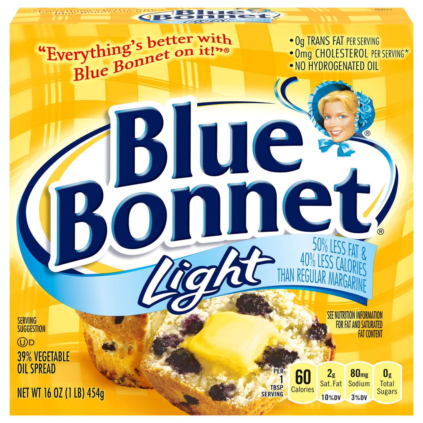 Blue Bonnet Light Vegetable Oil Spread, 1 LB (4 Sticks)