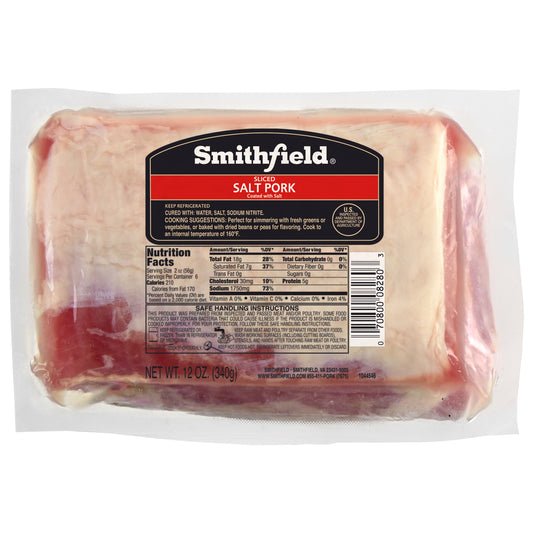 Smithfield Sliced Salt Pork 12 oz