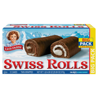Snack Cakes, Little Debbie Big Pack Swiss Rolls