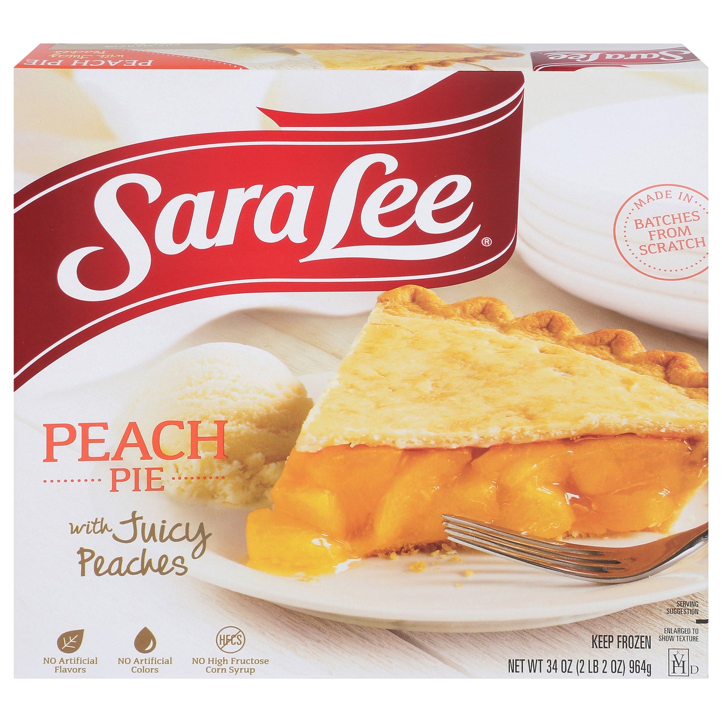 Sara Lee® Traditional Fruit Pie 9" Unbaked Peach 34oz