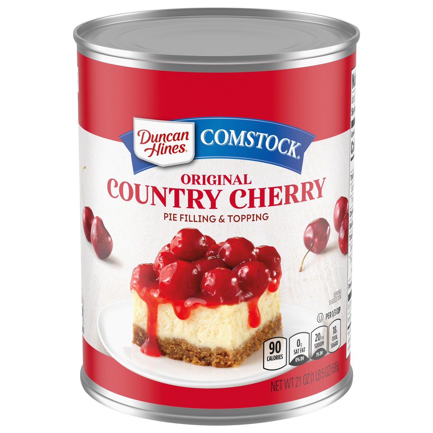 Duncan Hines Comstock Original Country Cherry Pie Filling and Topping, 21 oz.