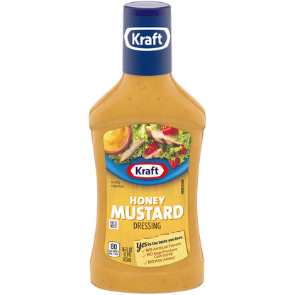 Kraft Honey Mustard Dressing, 16 fl oz Bottle