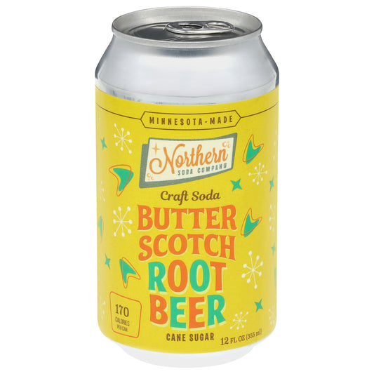 Northern Soda Company Cane Sugar Butter Scotch Root Beer Craft Soda 12 fl oz