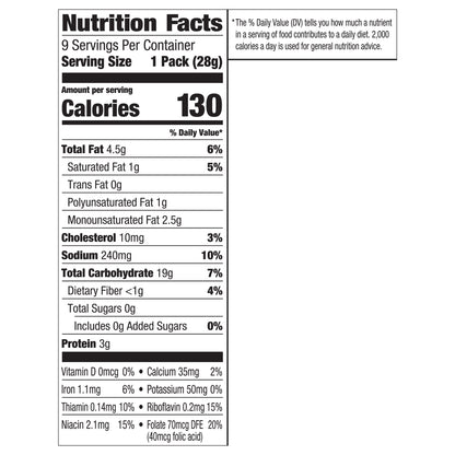 Goldfish 9 Lunch Packs Cheddar Baked Snack Crackers 9 - 1 oz Packs