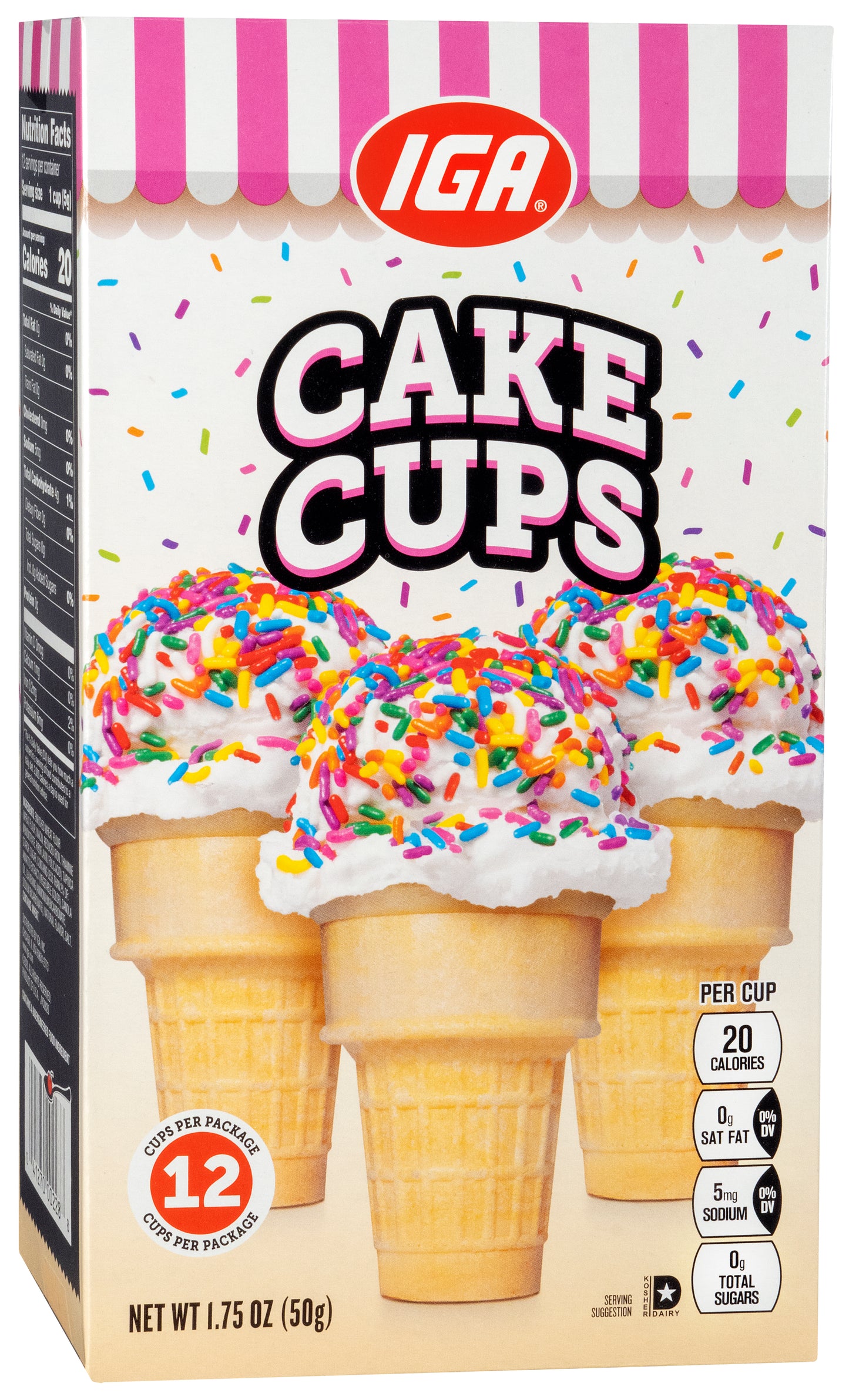 CONES ICE CREAM CAKE CUP 1.75 OZ 12 CT