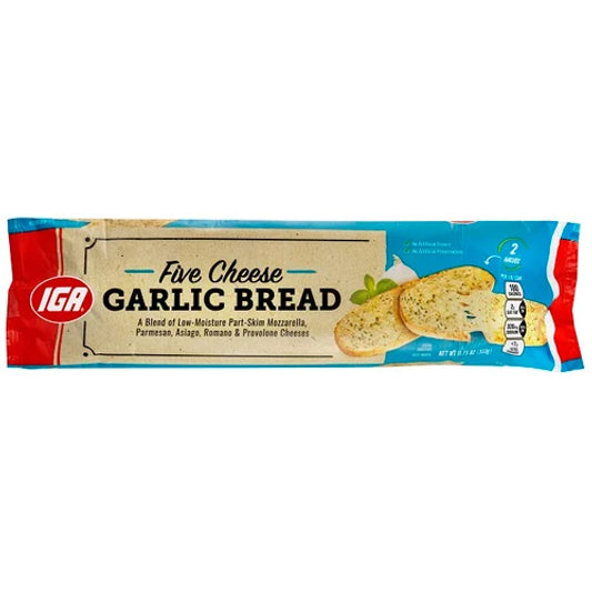 IGA GARLIC BREAD FIVE CHEESE FROZEN 11.75 OZ BAG