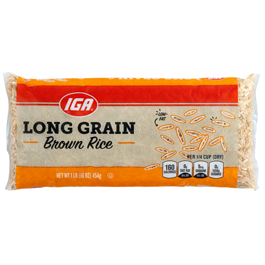 RICE BROWN LONG GRAIN 1 LB BAG