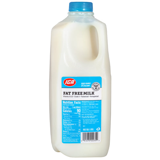 MILK FAT FREE LABEL HF GAL