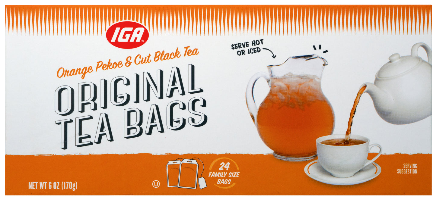 TEA BLACK TAGGED FAMILY SIZE 24 CT