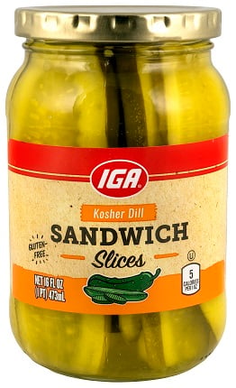 PICKLES DILL SANDWICH SLICES KOSHER 16 OZ