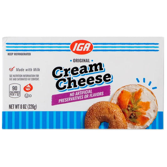 IGA CREAM CHEESE 8 OZ BOX