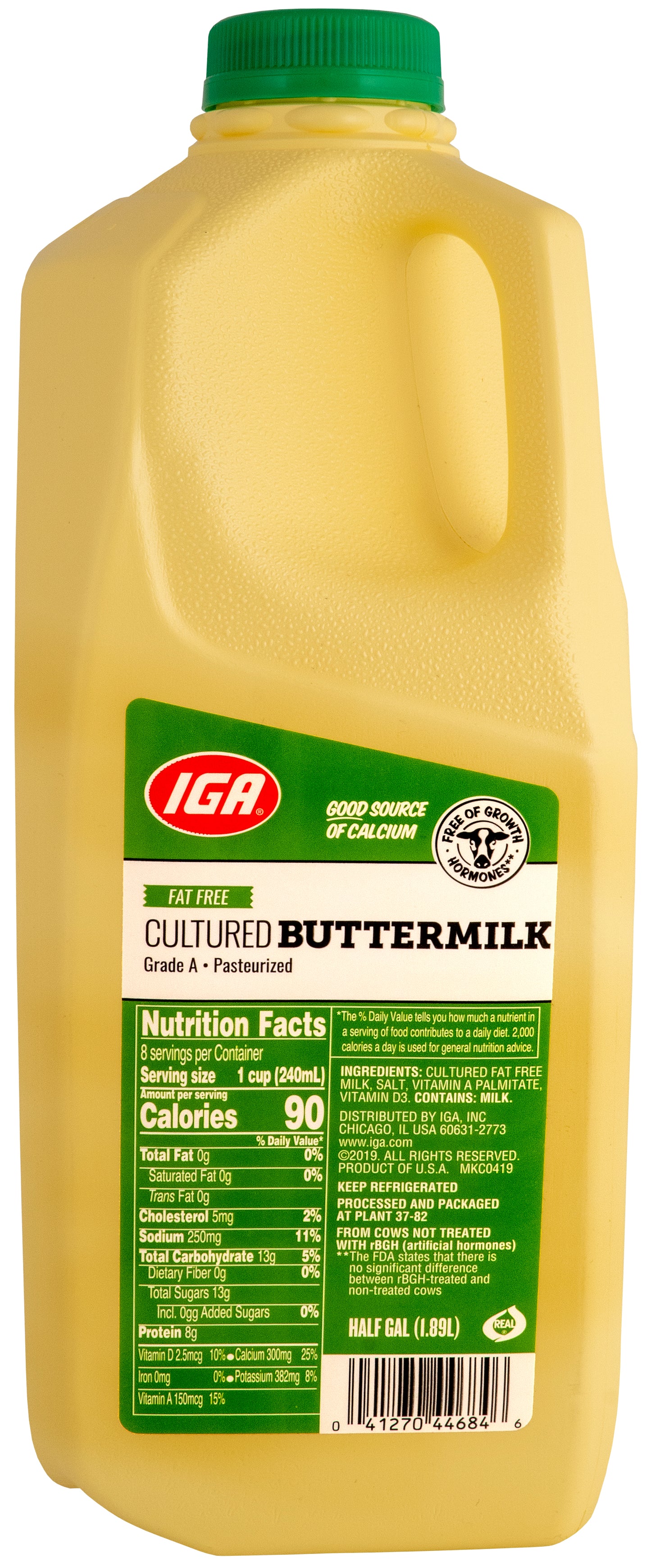 MILK BUTTERMILK FAT FREE LABEL HF GAL HF GAL