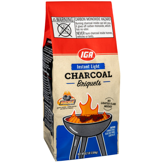 CHARCOAL BRIQUETS INSTANT LIGHT 6.2 LB