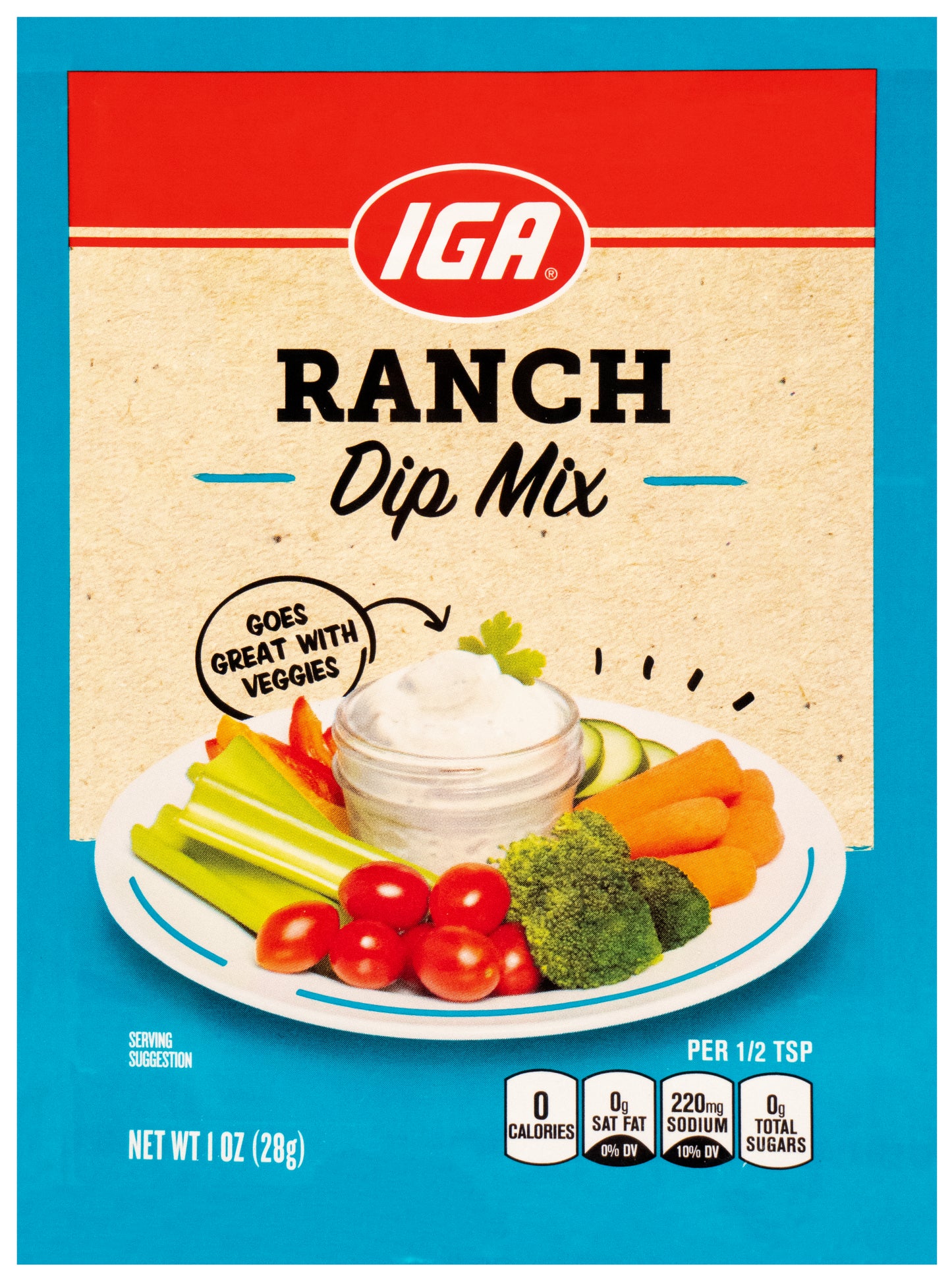 RANCH DIP SEASONING MIX 1 OZ