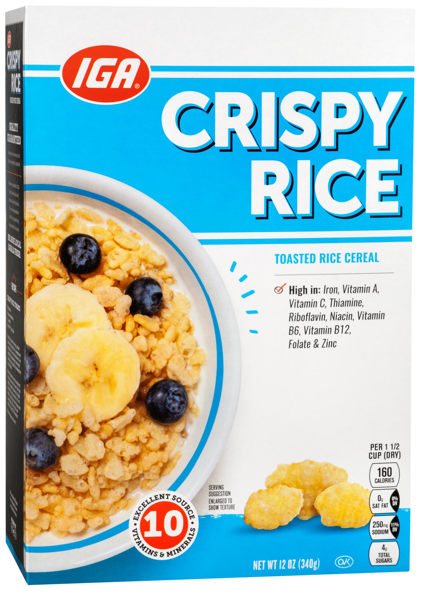 CRISPY RICE CEREAL 12 OZ