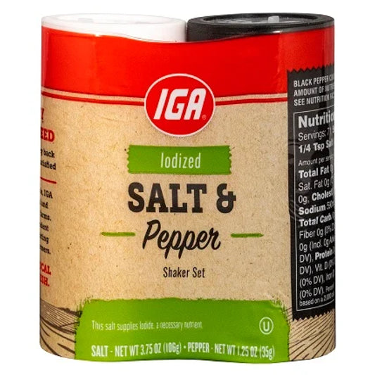 IGA SALT & PEPPER SET 5 OZ
